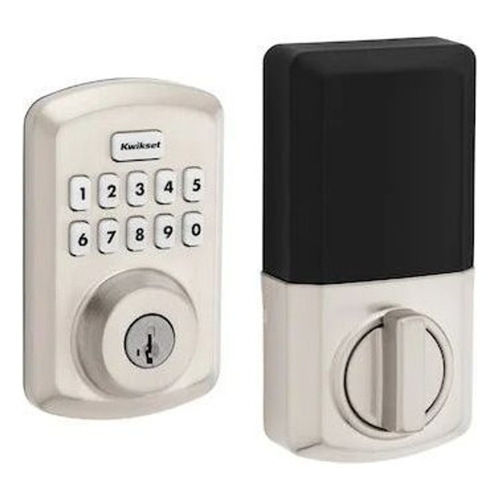 Kwikset Contemporary Electronic Keypad Deadbolt Lock Satin Nickel 92640-001